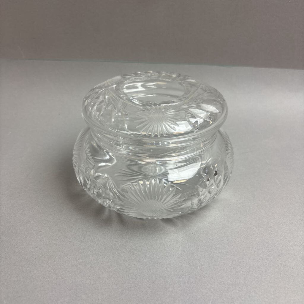 Cut Crystal Vanity Jar (3x5) AS IS