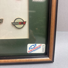 Load image into Gallery viewer, Framed Bill Jacobs Chevrolet Corvette Collectors Pins (11X13) AS IS
