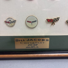Load image into Gallery viewer, Framed Bill Jacobs Chevrolet Corvette Collectors Pins (11X13) AS IS

