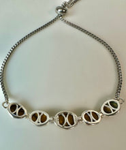 Load image into Gallery viewer, Sterling Tigers Eye Adjustable Bolo Bracelet
