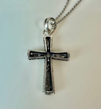 Load image into Gallery viewer, Sterling Scroll Design 1.5" Cross Pendant on 20" Chain
