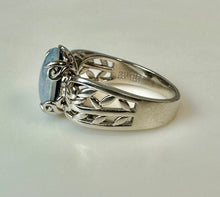 Load image into Gallery viewer, Sterling Blue Fire Opal Ring sz 8
