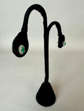 Load image into Gallery viewer, Sterling Emerald White Topaz Stud Earrings

