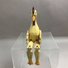 Load image into Gallery viewer, Wooden Jointed Chicken Decorative Shelf Sitter Carved Wood (12")
