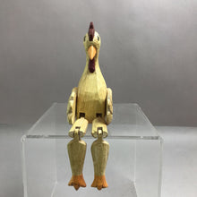 Load image into Gallery viewer, Wooden Jointed Chicken Decorative Shelf Sitter Carved Wood (12")
