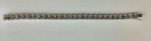 Load image into Gallery viewer, Art Deco Style Sterling Lab Created Ceylon Sapphire Tennis Bracelet (7.5")
