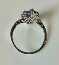 Load image into Gallery viewer, Sterling Tanzanite Cluster Ring sz 10
