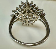 Load image into Gallery viewer, Sterling Tanzanite Cluster Ring sz 7
