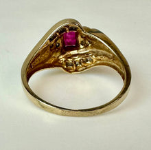 Load image into Gallery viewer, 10K Gold Ruby Diamond Ring sz 9 (3.7g)
