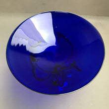 Load image into Gallery viewer, Makora Polish Art Glass Large Pedestal Compote, Cobalt Blue (12&quot; w/ 13&quot; Bowl)
