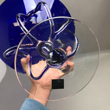 Load image into Gallery viewer, Makora Polish Art Glass Large Pedestal Compote, Cobalt Blue (12&quot; w/ 13&quot; Bowl)
