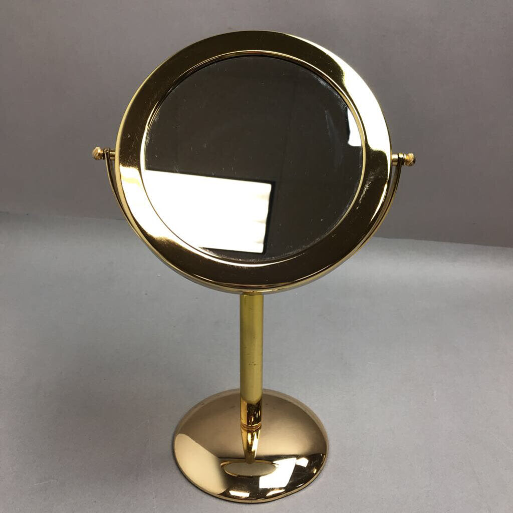 Brass Look Swivel Two Sided Vanity Make-Up (14