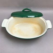 Load image into Gallery viewer, Green Enamel Cast Iron Casserole Pot W/Lid (14x4)
