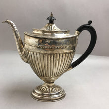Load image into Gallery viewer, Vintage Silver Plate Tea Pot Fluted Body Black Handle (7")
