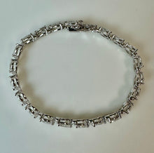 Load image into Gallery viewer, Sterling Teardrop CZ Tennis Bracelet (7.5")

