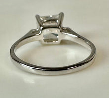 Load image into Gallery viewer, Sterling Princess Cut Cubic Zirconia Engagement Ring sz 7
