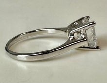 Load image into Gallery viewer, Sterling Princess Cut Cubic Zirconia Engagement Ring sz 7
