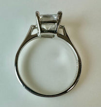 Load image into Gallery viewer, Sterling Princess Cut Cubic Zirconia Engagement Ring sz 7
