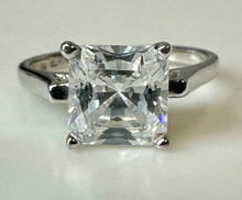 Load image into Gallery viewer, Sterling Princess Cut Cubic Zirconia Engagement Ring sz 7

