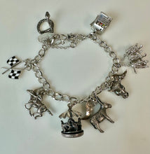Load image into Gallery viewer, Vintage Wells Sterling Souvenir Charm 7.25" Bracelet w/ 8 Charms (38.9g)
