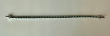 Load image into Gallery viewer, Rhodium Plated Simulated Blue Topaz Tennis Bracelet (7.5")
