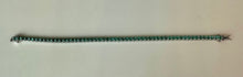 Load image into Gallery viewer, Rhodium Plated Simulated Larimar Tennis Bracelet (7.5")
