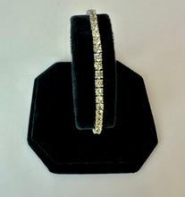 Load image into Gallery viewer, Rhodium Plated Simulated Yellow Diamond Tennis Bracelet (7.5")
