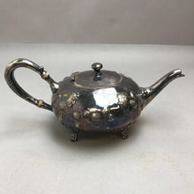 Load image into Gallery viewer, Antique Sheffield England Silver Plate Ornate Tea Pot (3x7)
