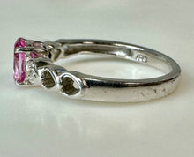 Load image into Gallery viewer, Sterling Pink Topaz Ring sz 8
