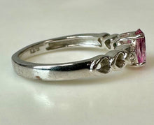 Load image into Gallery viewer, Sterling Pink Topaz Ring sz 8
