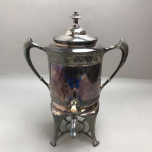 Load image into Gallery viewer, Antique Victorian Silver Plate Metal Coffee Dispenser Water Tea Urn (11")
