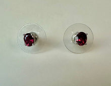 Load image into Gallery viewer, Sterling Pink Tourmaline Stud Earrings
