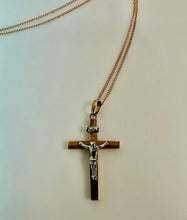Load image into Gallery viewer, 14K Gold 1.25&quot; Crucifix Pendant on 18&quot; Chain (1.2g)
