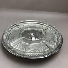 Load image into Gallery viewer, Vintage Chrome &amp; Glass Lazy Susan 5 Piece Set (14")
