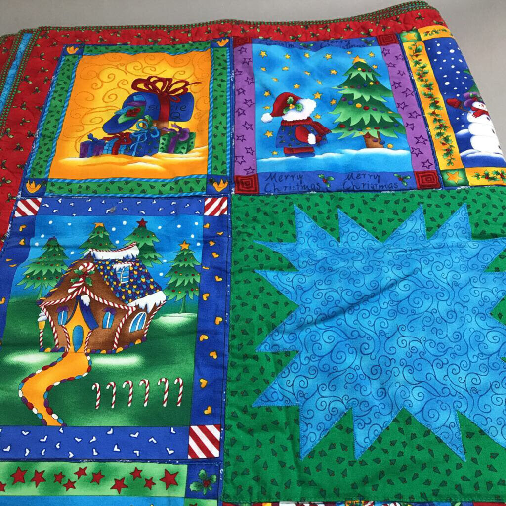 Handmade Christmas Quilt (56x46)