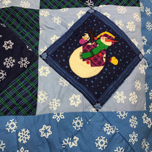 Load image into Gallery viewer, Handmade Blue Snowman Quilt (48x48)
