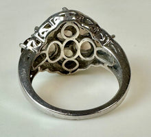 Load image into Gallery viewer, Sterling Smoky Quartz Cluster Ring sz 7.5
