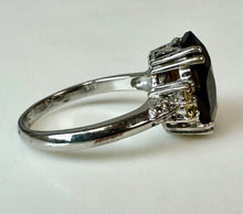 Load image into Gallery viewer, Sterling Smoky Quartz Citrine Accent Ring sz 9
