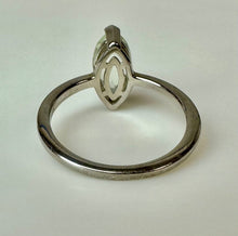 Load image into Gallery viewer, Sterling Marquis Aquamarine Ring sz 7
