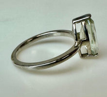 Load image into Gallery viewer, Sterling Marquis Aquamarine Ring sz 7
