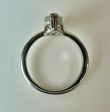 Load image into Gallery viewer, Sterling Marquis Aquamarine Ring sz 7
