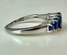 Load image into Gallery viewer, Sterling Blue Topaz Ring sz 6.5
