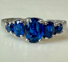 Load image into Gallery viewer, Sterling Blue Topaz Ring sz 6.5
