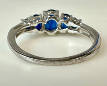 Load image into Gallery viewer, Sterling Blue Topaz Ring sz 6.5

