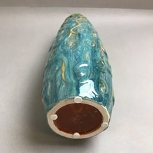 Load image into Gallery viewer, MCM Pottery Stoneware Blue Swirl Pattern Vase (15&quot;)
