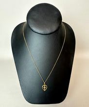 Load image into Gallery viewer, 12K Black Hills Gold Cross Heart Pendant on 20&quot; 12K Gold Filled Chain (1.5g)
