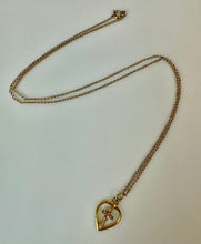 Load image into Gallery viewer, 12K Black Hills Gold Cross Heart Pendant on 20&quot; 12K Gold Filled Chain (1.5g)
