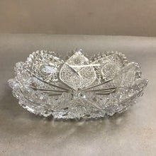 Load image into Gallery viewer, Antique Vintage American Brilliant Crystal MCM Bowl Sawtooth Edge (3x9)(As Is)
