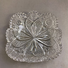 Load image into Gallery viewer, Antique Vintage American Brilliant Crystal MCM Bowl Sawtooth Edge (3x9)(As Is)
