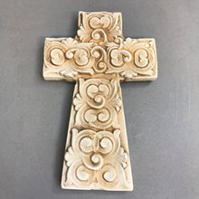 Load image into Gallery viewer, Ornate Aret Stone Wall Religious Cross (8x5)
